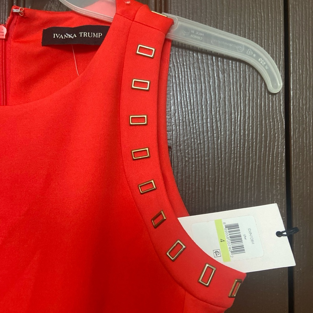 Elegant Red Sleeveless Dress - Picture 3 of 3